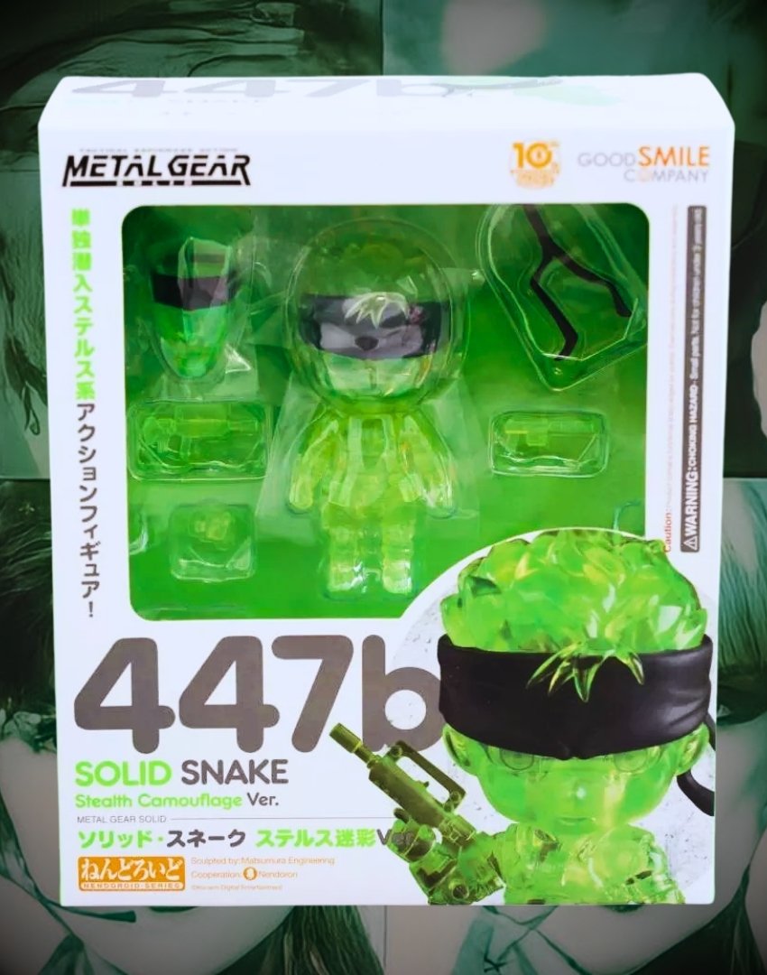 Figura Nendoroid Solid Snake Stealth Camouflage Metal Gear Solid Special Edition #447B